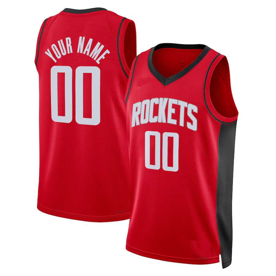 Custom H.Rockets Unisex 2022-23 Swingman Red Icon Edition Stitched Basketball Jersey