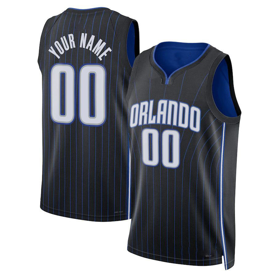 Custom O.Magic Fanatics Branded Fast Break Custom Replica Jersey Black Icon Edition Stitched Basketball Jersey