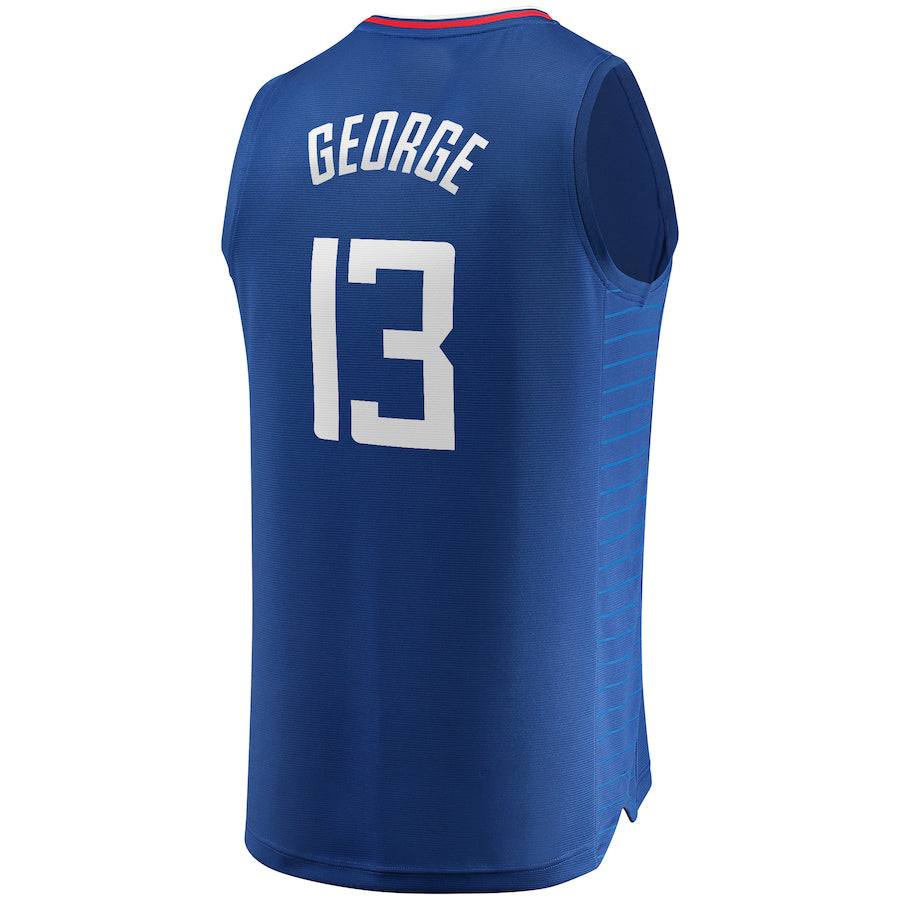 LA.Clippers #13 Paul George Fanatics Branded Fast Break Player Jersey Icon Edition Royal Stitched American Basketball Jersey