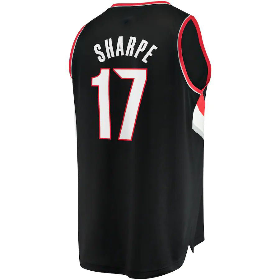 P.Trail Blazers #17 Shaedon Sharpe Fanatics Branded 2022 Draft First Round Pick Fast Break Replica Jersey Icon Edition Black Stitched American Basketball Jersey