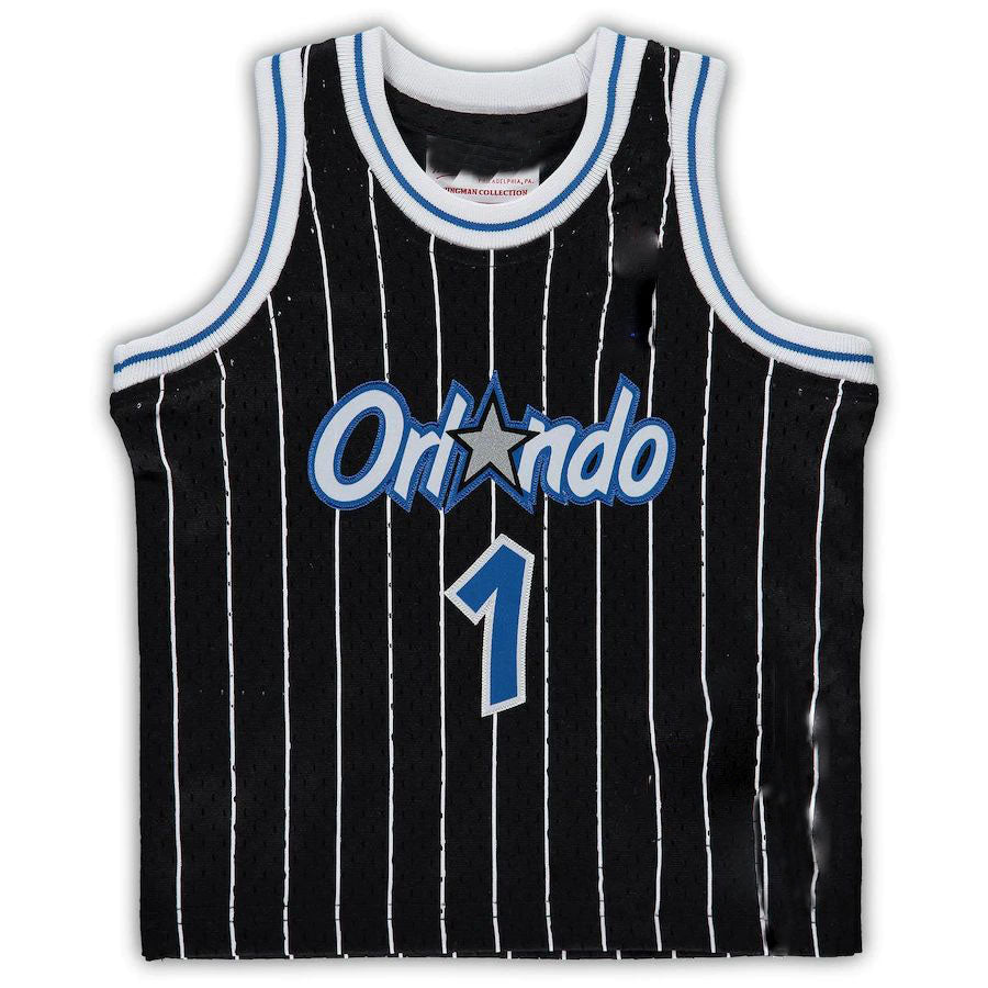O.Magic #1 Tracy McGrady Mitchell & Ness Infant 2003-04 Hardwood Classics Retired Player Jersey Black Stitched American Basketball Jersey