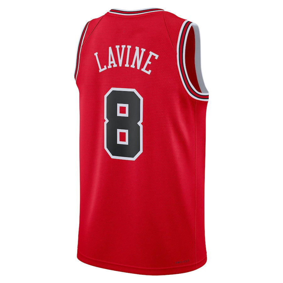 C.Bulls #8 Zach LaVine Unisex 2022-23 Swingman Jersey Red Icon Edition Stitched American Basketball Jersey