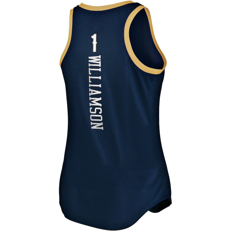 NO.Pelicans #1 Zion Williamson Fanatics Branded Women's 2019-20 Fast Break Team Tank Jersey Icon Edition Navy Stitched American Basketball Jersey
