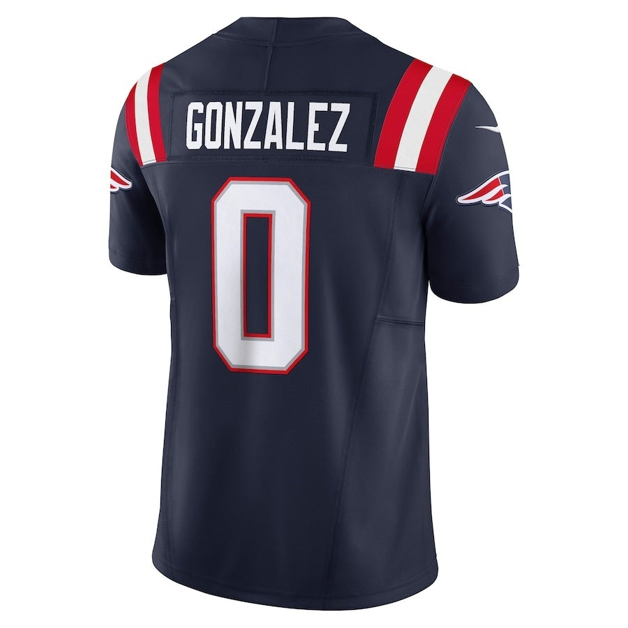 NE.Patriots #0 Christian Gonzalez Navy Vapor F.U.S.E. Limited Jersey Stitched American Football Jerseys