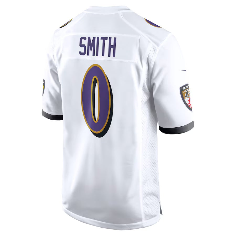 B.Ravens #0 Roquan Smith White Vapor F.U.S.E. Limited Jersey Stitched American Football Jerseys