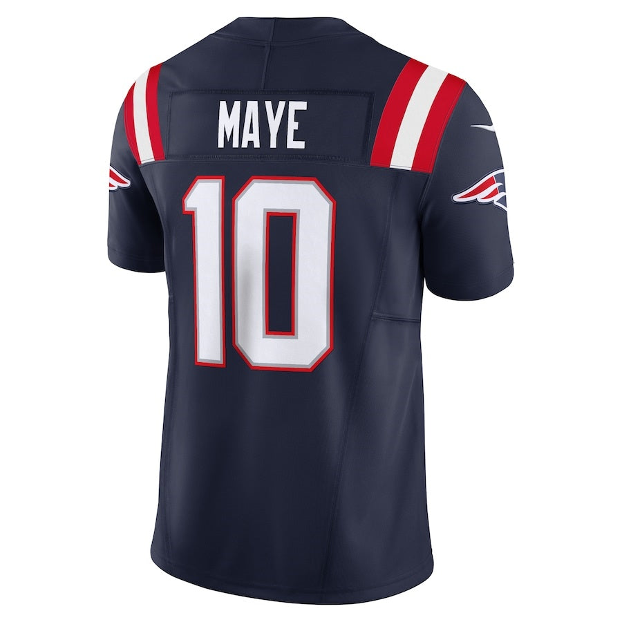 NE.Patriots #10 Drake Maye Navy Vapor F.U.S.E. Limited Jersey Stitched American Football Jerseys