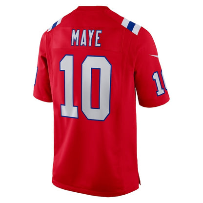 NE.Patriots #10 Drake Maye Red Vapor F.U.S.E. Limited Jersey Stitched American Football Jerseys