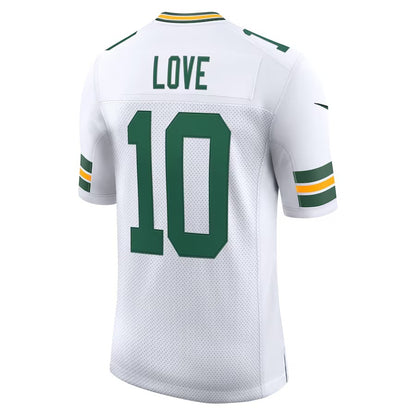 GB.Packers #10 Jordan Love White Vapor F.U.S.E. Limited Jersey Stitched American Football Jerseys