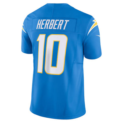 LA.Chargers #10 Justin Herbert Powder Blue Vapor F.U.S.E. Limited Jersey Stitched American Football Jerseys