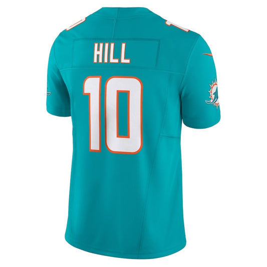 M.Dolphins #10  Tyreek Hill Aqua Vapor F.U.S.E. Limited Jersey Stitched American Football Jerseys