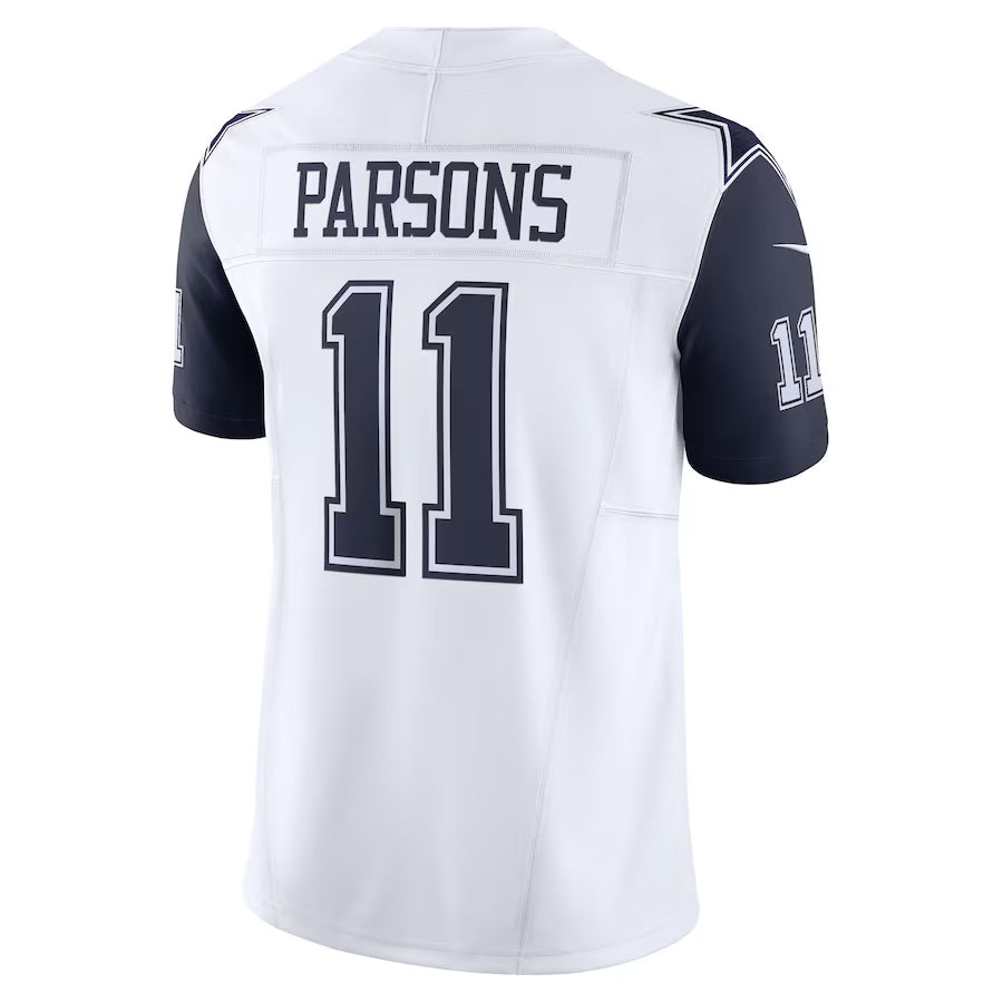 D.Cowboys #11 Micah Parsons White Vapor F.U.S.E. Limited Jersey American Football Jersey