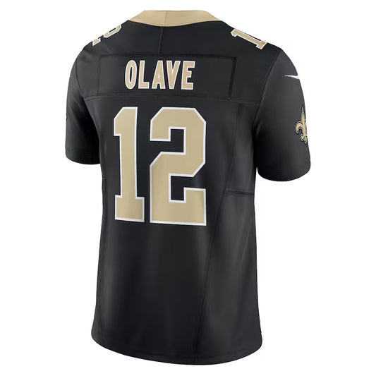 NO.Saints #12 Chris Olave Black Vapor F.U.S.E. Limited Jersey Stitched American Football Jersey