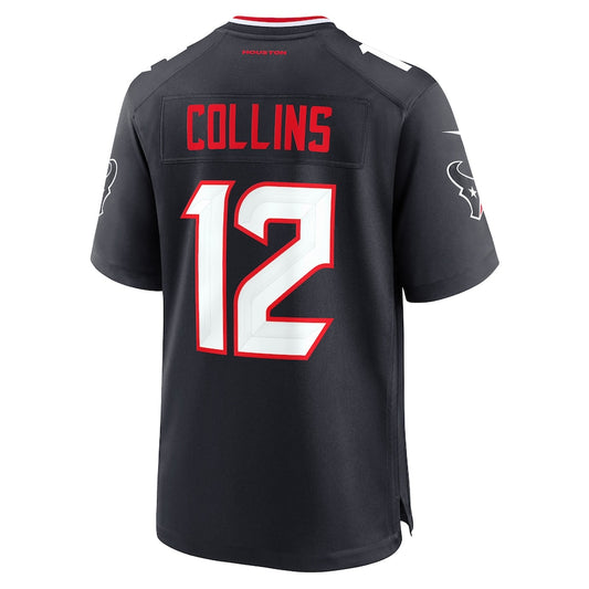 H.Texans #12 Nico Collins Navy Vapor F.U.S.E. Limited Jersey Stitched American Football Jerseys