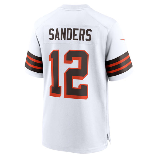 C.Browns #12 Shedeur Sanders White Vapor F.U.S.E. Limited Jersey Stitched American Football Jerseys