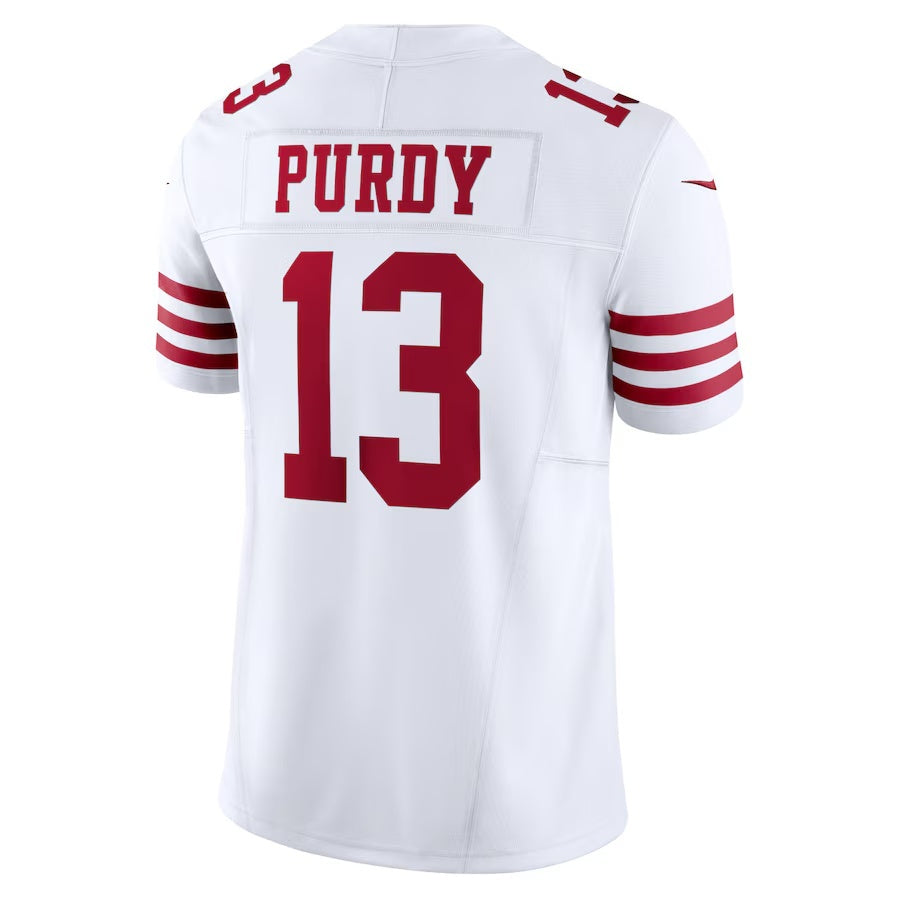 SF.49ers #13 Brock Purdy White Vapor F.U.S.E. Limited Jersey Stitched American Football Jersey