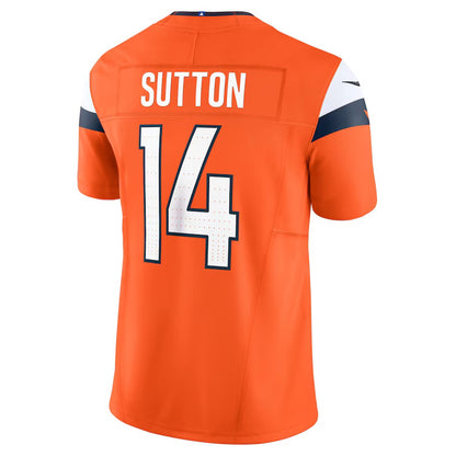 D.Broncos #14 Courtland Sutton Orange Vapor F.U.S.E. Limited Jersey Stitched American Football Jerseys