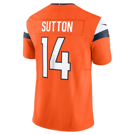 D.Broncos #14 Courtland Sutton Orange Vapor F.U.S.E. Limited Jersey Stitched American Football Jerseys