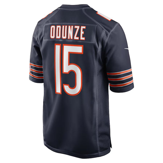 C.Bears #15 Rome Odunze Navy Vapor F.U.S.E. Limited Jersey Stitched American Football Jerseys