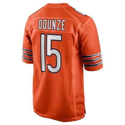 C.Bears #15 Rome Odunze Orange Vapor F.U.S.E. Limited Jersey Stitched American Football Jerseys