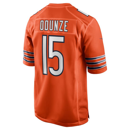 C.Bears #15 Rome Odunze Orange Vapor F.U.S.E. Limited Jersey Stitched American Football Jerseys