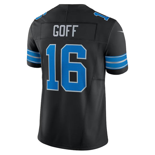 D.Lions #16 Jared Goff Black Vapor F.U.S.E. Limited Jersey Stitched American Football Jerseys