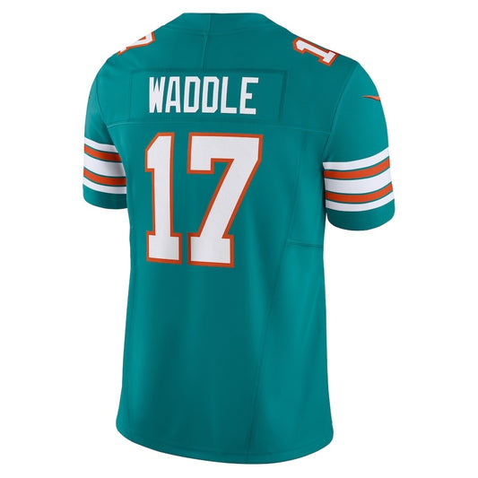 M.Dolphins #17 Jaylen Waddle Aqua Vapor F.U.S.E. Limited Jersey Stitched American Football Jerseys