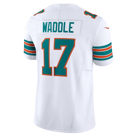 M.Dolphins #17 Jaylen Waddle White Vapor F.U.S.E. Limited Jersey Stitched American Football Jerseys