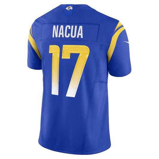 LA.Rams #17 Puka Nacua Royal Vapor F.U.S.E. Limited Jersey Stitched American Football Jersey