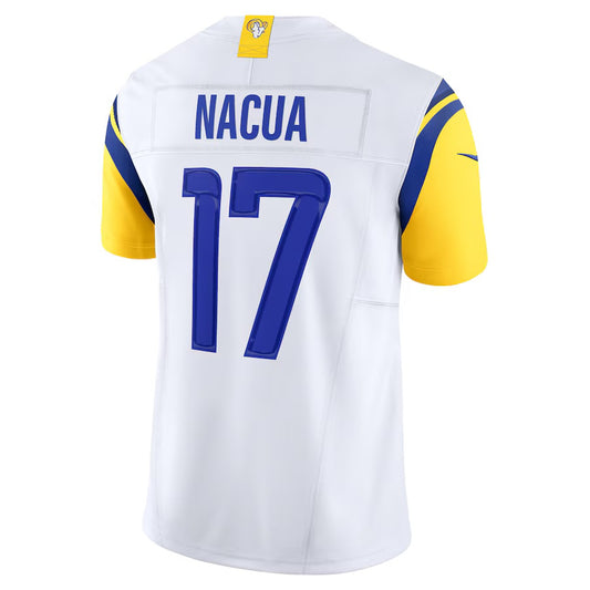 LA.Rams #17 Puka Nacua White Vapor F.U.S.E. Limited Jersey Stitched American Football Jersey