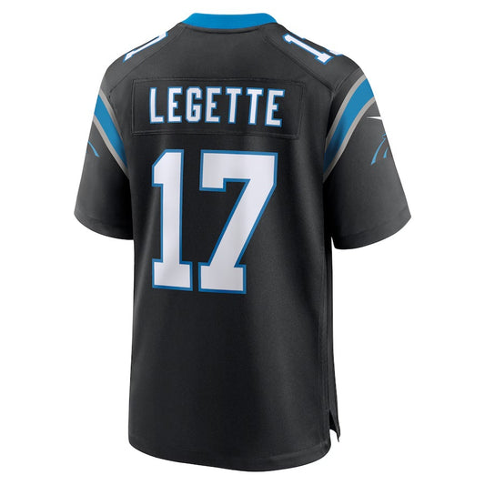 C.Panthers #17 Xavier Legette Black Vapor F.U.S.E. Limited Jersey Stitched American Football Jerseys