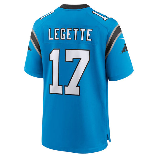 C.Panthers #17 Xavier Legette Blue Vapor F.U.S.E. Limited Jersey Stitched American Football Jerseys