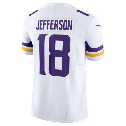 MN.Vikings #18 Justin Jefferson White Vapor F.U.S.E. Limited Jersey Stitched American Football Jerseys