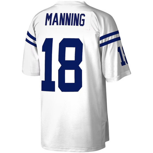 IN.Colts #18 Peyton Manning Mitchell White Vapor F.U.S.E. Limited Jersey Stitched American Football Jerseys