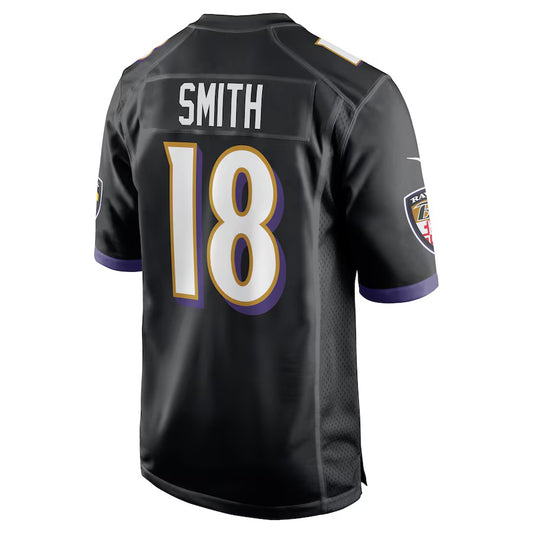 B.Ravens #18 Roquan Smith Black Vapor F.U.S.E. Limited Jersey Stitched American Football Jerseys