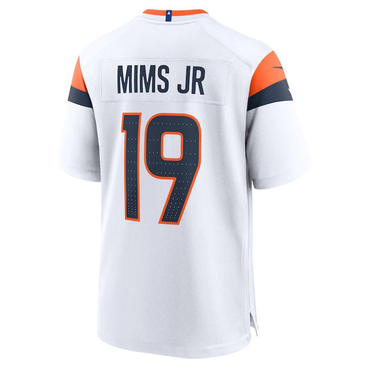 D.Broncos #19 Marvin Mims Jr White Vapor F.U.S.E. Limited Jersey Stitched American Football Jerseys