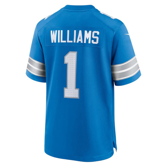 D.Lions #1 Jameson Williams Blue Vapor F.U.S.E. Limited Jersey Stitched American Football Jerseys