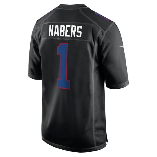 NY.Giants #1  Malik Nabers Black Vapor F.U.S.E. Limited Jersey Stitched American Football Jerseys