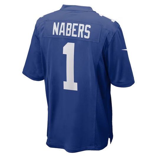 NY.Giants #1  Malik Nabers Royal Vapor F.U.S.E. Limited Jersey Stitched American Football Jerseys