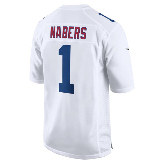 NY.Giants #1  Malik Nabers White Vapor F.U.S.E. Limited Jersey Stitched American Football Jerseys