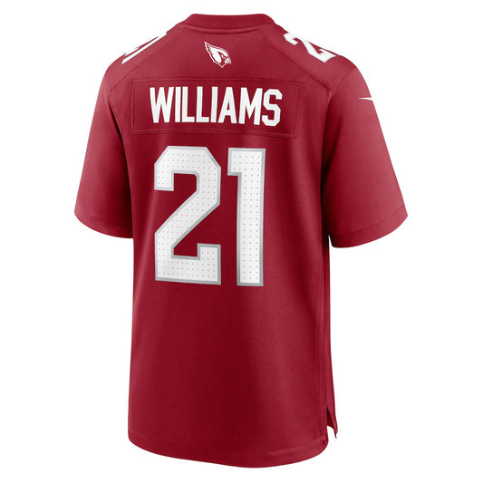 A.Cardinals #21 Garrett Williams Cardinal Vapor F.U.S.E. Limited Jersey Stitched American Football Jerseys