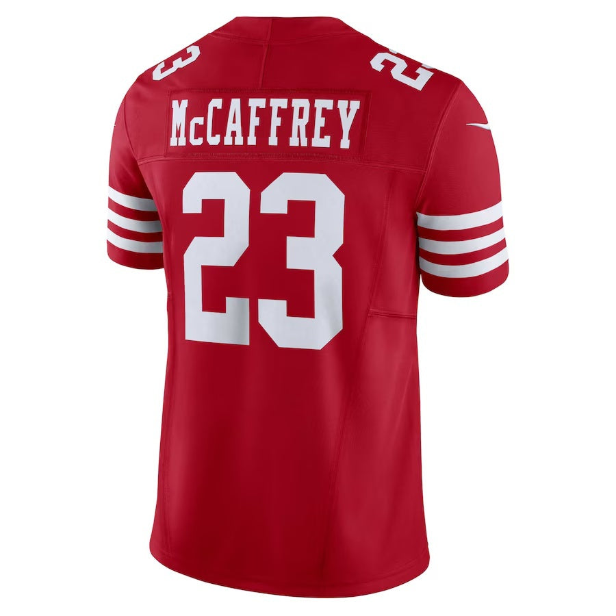 SF.49ers #23 Christian McCaffrey Scarlet Vapor F.U.S.E. Limited Jersey Stitched American Football Jersey