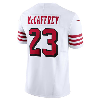 SF.49ers #23 Christian McCaffrey White Vapor F.U.S.E. Limited Jersey Stitched American Football Jersey
