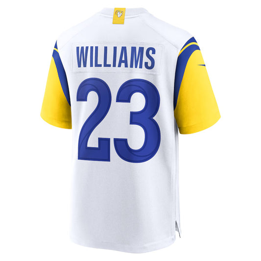 LA.Rams #23 Kyren Williams White Vapor F.U.S.E. Limited Jersey Stitched American Football Jersey