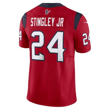 H.Texans #24 Derek Stingley Jr. Red Vapor F.U.S.E. Limited Jersey Stitched American Football Jerseys
