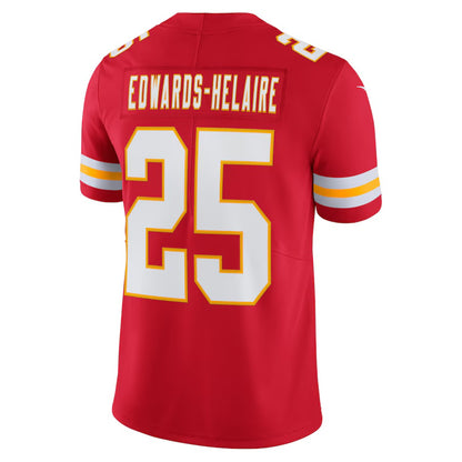 KC.Chiefs #25 Clyde Edwards-Helaire Red Vapor F.U.S.E. Limited Jersey Stitched American Football Jerseys