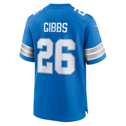 D.Lions #26 Jahmyr Gibbs Blue Vapor F.U.S.E. Limited Jersey Stitched American Football Jerseys