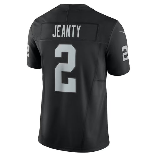 LV.Raiders #2 Ashton Jeanty Black Vapor F.U.S.E. Limited Jersey Stitched American Football Jerseys