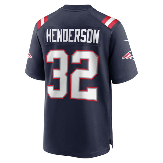 NE.Patriots #32 TreVeyon Henderson Navy Vapor F.U.S.E. Limited Jersey Stitched American Football Jerseys