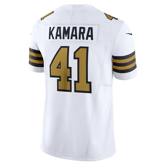 NO.Saints #41 Alvin Kamara White Vapor F.U.S.E. Limited Jersey Stitched American Football Jersey