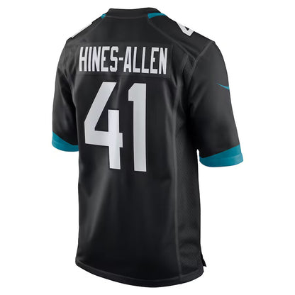 J.Jaguars #41 Josh Hines-Allen Black Vapor F.U.S.E. Limited Jersey Stitched American Football Jerseys
